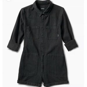 ATWYLD Romper Shorts Size XXS Black No Service Style Jumpsuit Cotton NWT Utility